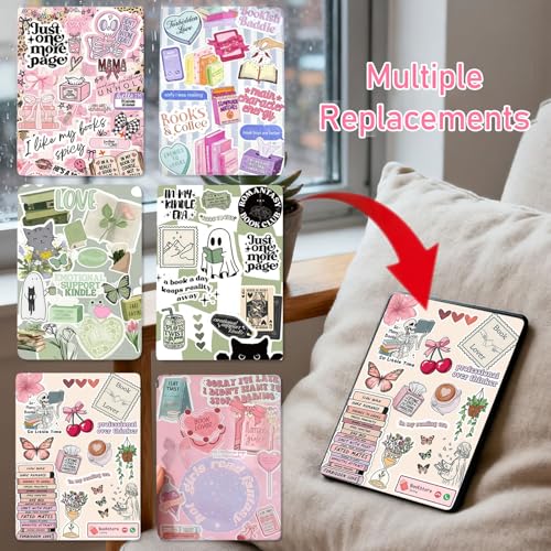 HTTDSLF Kindle Zubehör Deko Set, Dekoratives Zubehör-Set kompatibel mit Kindle Paperwhite (11./12.), 6,8\ X 4,8\ Kartoneinlagen, 2Pcs Typ-C-Handyanhänger, tolles Geschenk für Leser & Bücherliebhaber