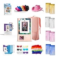 HP Sprocket Fotoautomat Sofortiger Farbfotodrucker (Rosa) + Zinkpapier (100 Blatt) + Fedoras (6) + Pinker Hut (1) und mehr