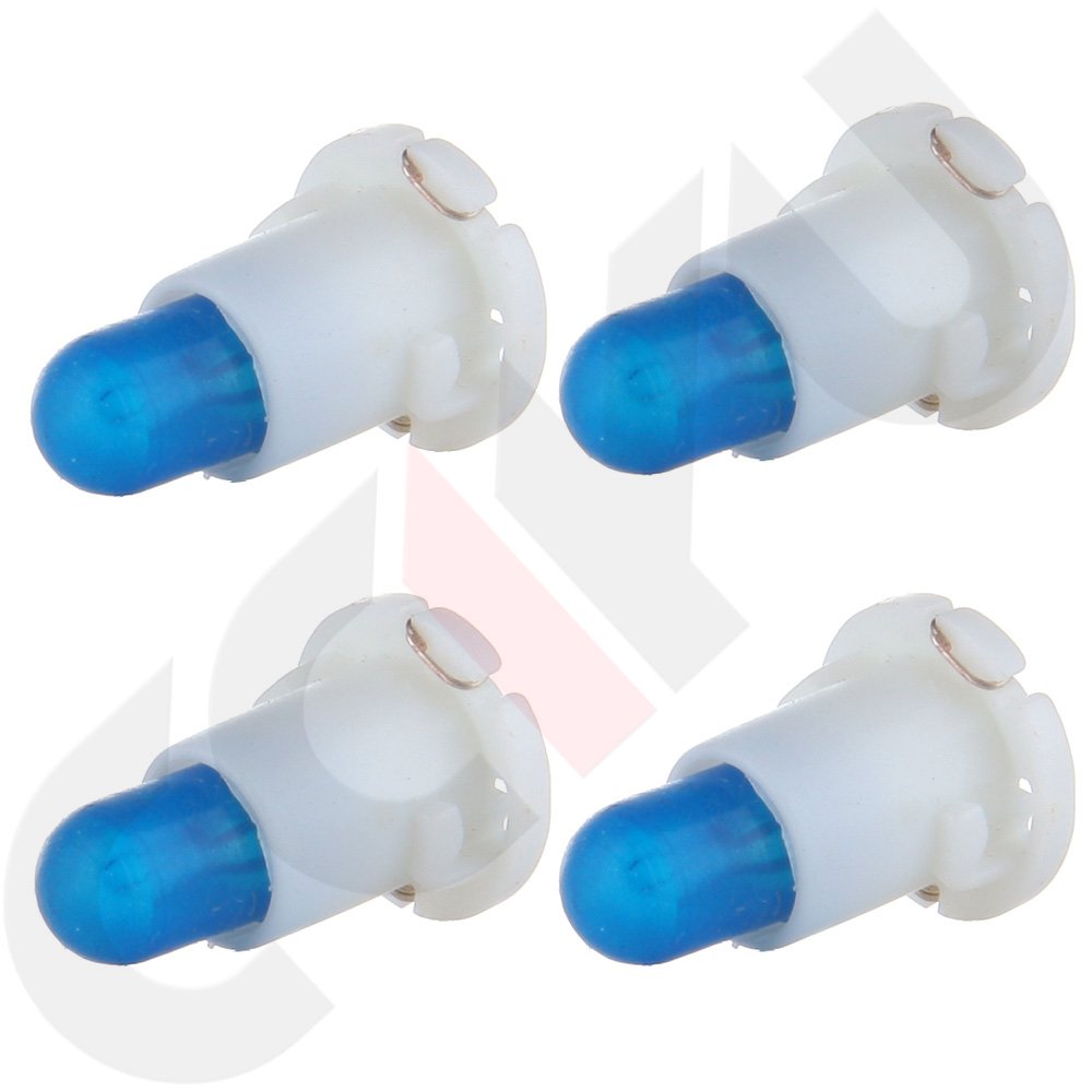 ECCPP ECCPP 10Pcs Ice Blue 12mm T5 NEO Wedge LED Bulbs Instrument Panel Gauge Cluster Indicator A/C Lights