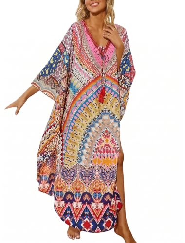 Image of Caftans for Women Beach Kaftan Dresses Swimsuit Cover Up Caftan Dress