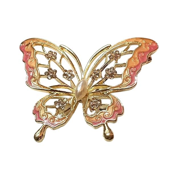Fancy Butterfly Design Brooch for Girls & Women – Colorful Rhinestone Enamel Saree Pin, Blazer Clip, Scarf Brooch, Elegant Metal Jewelry for Bridal, Ethnic & Western Outfits (1PCS, Multicolor)-image-38