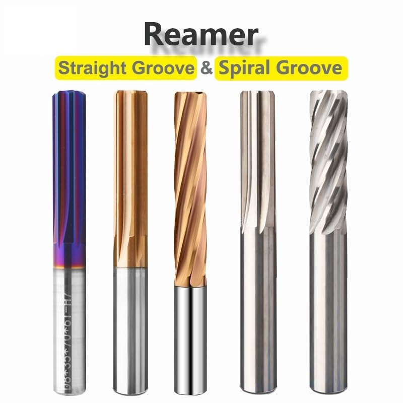 Alésoir en carbure, Trou intérieur 4.71mm ~ 5.99mm, HRC50 HRC60, tolérance + 0 + 0.005, rainure en Spirale, Acier trempé, métal CNC (Color : HRC50, Size : 5.99x30x60-6F)