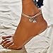 ATIMIGO 2PCS Boho Beach Layered Rope Anklet Bracelet Sunflower Elephant Charm Handmade Foot Jewelry for Women Teen