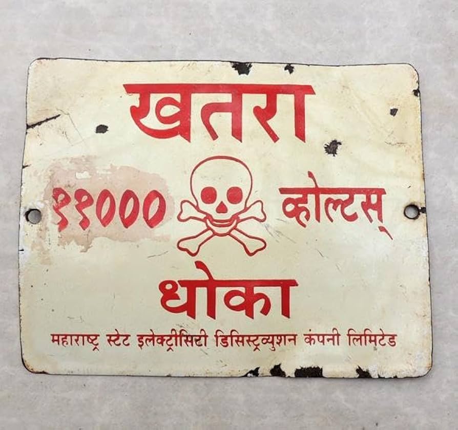 Amazon.co.jp: インド ヒンディー語 白地に赤文字 ホーロー看板