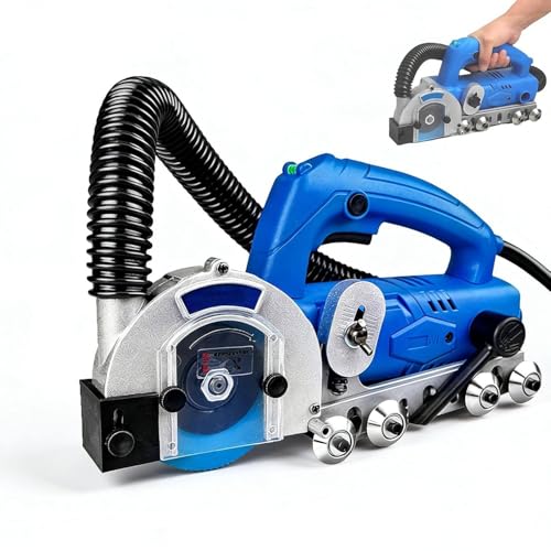Oiyeknrd Sierra eléctrica para Juntas de 1200 W, 9000 RPM y sin Polvo. Eliminador de Juntas de Azulejos con Doble aspiración y pulverización de Agua. Máquina limpiadora de Juntas sin rayones