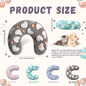 4-Pcs-Pillows-for-Cats-Puppy-Soft-Cat-Bed-Pillow-Fluffy-Pet-Calming-Toy-Half-Donut-U-Shaped-Pet-Neck-Pillow-Training-Toy-Joint-Relief-Cervical-ProtectionHeart-Medium - Cucciolini Doodles   4-Pcs-Pillows-for-Cats-Puppy-Soft-Cat-Bed-Pillow-Fluffy-Pet-Calming-Toy-Half-Donut-U-Shaped-Pet-Neck-Pillow-Training-Toy-Joint-Relief-Cervical-ProtectionHeart-Medium