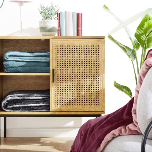 s.Oliver Doublesoft Kuscheldecke 150x200 - super kuschelig & warm, Polyesterflausch Decke dunkelrot Rose