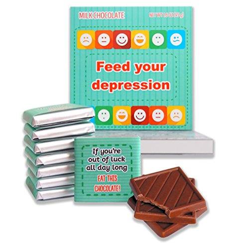 FEED YOUR DEPRESSION Chocolate Gift Set - 1 box, 5x5 inches â€“ (Depression Prime)