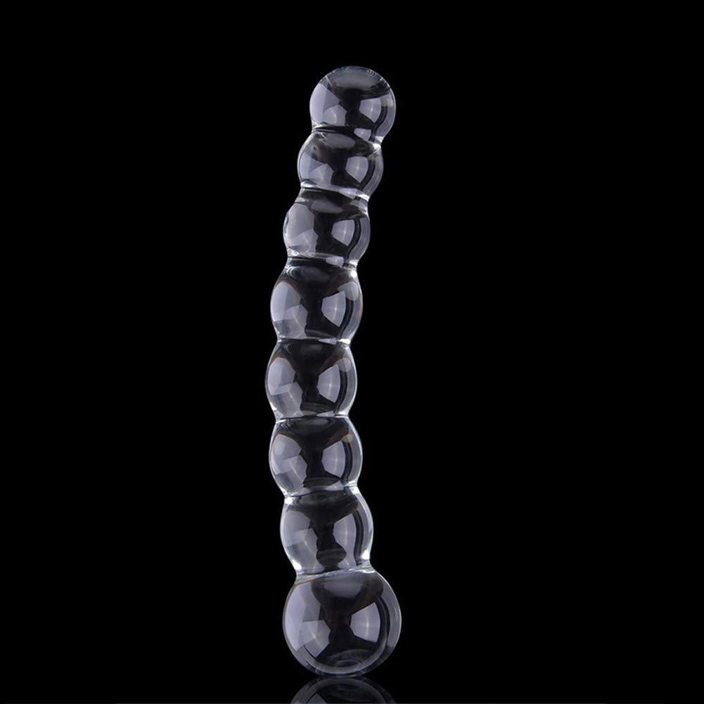Plug anale Sextoyset per uomo, dildo in vetro, punto G, stimolazione vagina, masturbazione, roluck cristallo perline buttplug trasparente anale giocattolo per donne e uomini