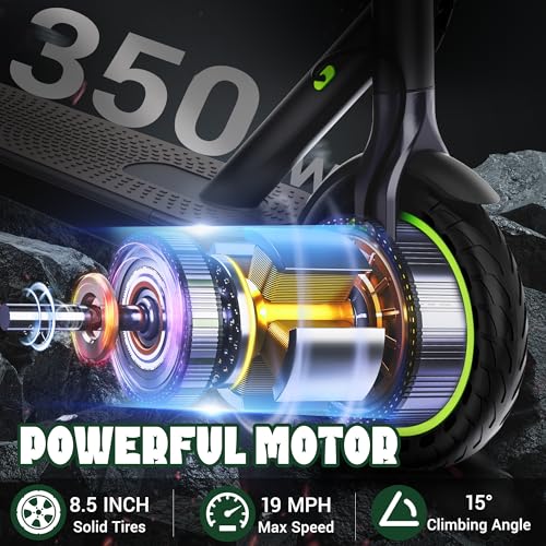 Image of Volpam Adult Electric Scooter, Max Speed 19 /21MPH, Up to 28 /21 /19 /15 /12 Miles Range, 500W /350WMotor Adult E-Scooter, Foldable Scooter with Dual Braking, Smart APP