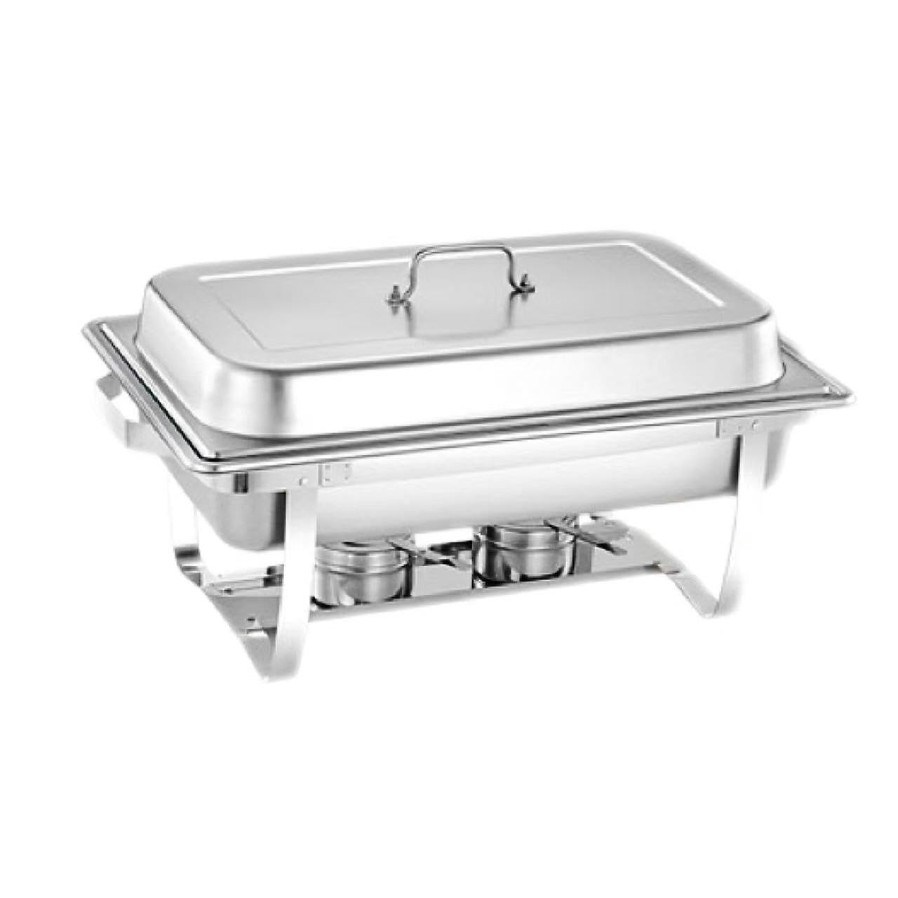 Speisenwärmer 9Qt Chafing Dishes for Buffet | Hochwertiger, langlebiger und Harter Chafing Dish for Partys, Veranstaltungen, Hochzeiten(Silver,Single Compartment)