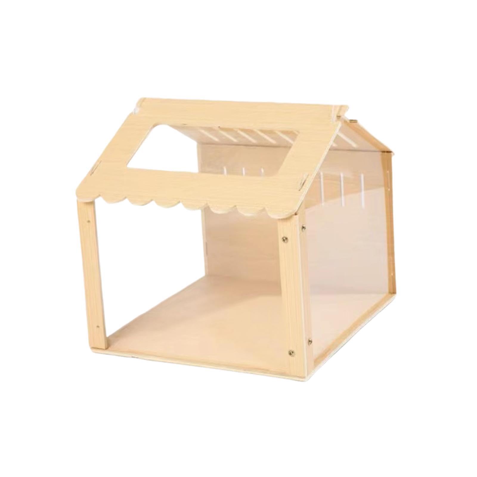 Habitat in legno per criceti, topi e ratti, facile da montare, offre divertimento, nascondigli e giochi attivi per animali domestici, criceti, ricci,