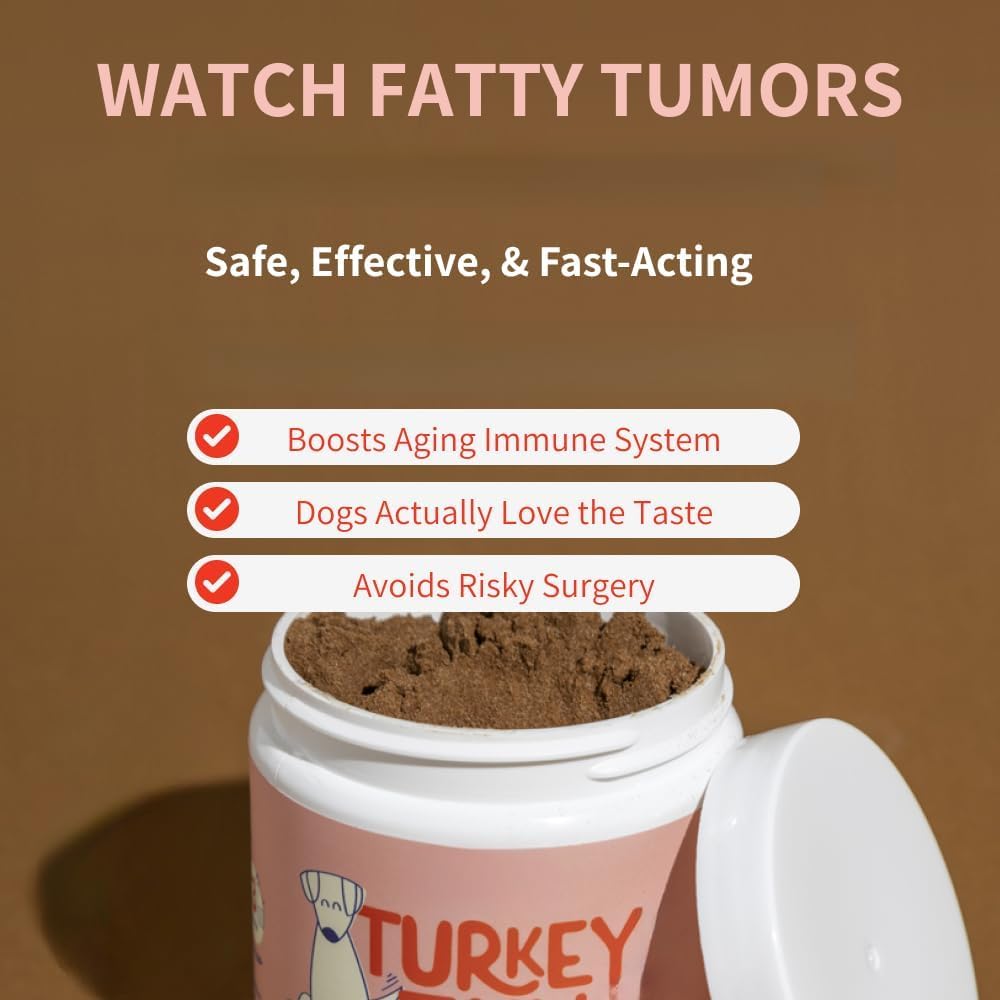 Hongos de cola de pavo para perros - Tratamiento de lipoma para perros, apoya nódulos y bultos, salud intestinal y del sistema inmunológico, 1 pieza