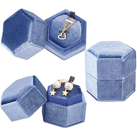 NBEADS 3 Cajas de Anillos de Terciopelo Cover