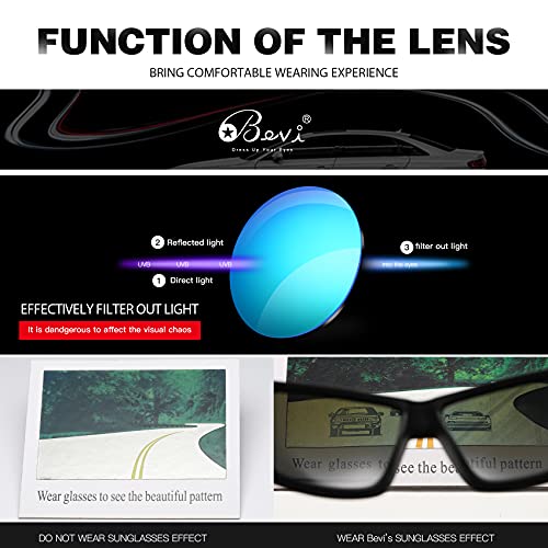 Image of Bevi Polarized Sports Sunglasses Ultralight TR90 Frame Glasses Flexible and Durable for Men Women Sun Glasses