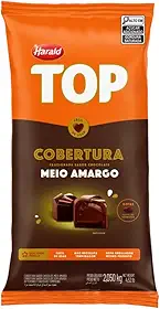 Cobertura Gotas Chocolate Meio Amargo Top 2,100Kg - Harald