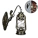 Produktbild Retro Wandlampe, Vintage LED Petroleumlampe Antike Pendelleuchte Retro Stil Eisen Lampe Leuchte für Cafe Bar Wandstrahler Innendekoration 111-240V (Blaue Bronze)