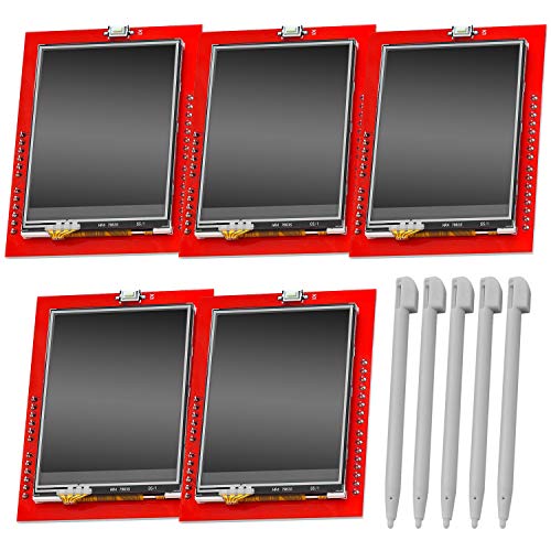 5 x 2,4 Zoll TFT LCD Touch Display Shield Module SPI TFT 240x320 ILI9341 5V kompatibel mit Arduino inklusive E-Book!