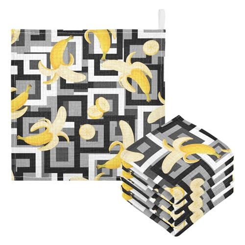 CUPADA Baby Washcloths Muslin Face Towels Funny Banana Peel Pattern
