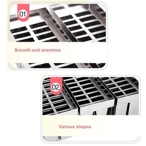 Molde de acero inoxidable para palitos de helado, para hacer paletas de yogur congelado para postres caseros, moldes de silicona reutilizables para uso comercial
