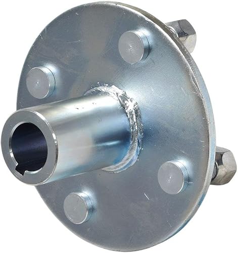 AlveyTech Buje de eje vivo para Go Kart de 4 x 4 pulgadas con reductor de 1 a 34 pulgadas, eje con llave de 14 pulgadas, rueda delantera trasera de