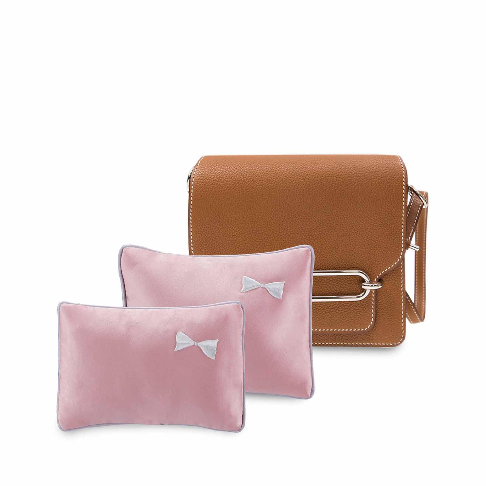 ibao[HC19P] Luxury Handbag Pillow Shaper(Fits Constance 19,Roulis 19 Bag), Bamboo Charcoal Silk Foam, Humidity-Resistant, Pink, HC19P