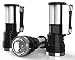 Father's Day Gift Rechargeable Ultra Bright Portable LED Camping Lantern and 500 Lumen Flashlight With Solar or AC Rechargeable Lithium Battery (Black) #1 Top Rated Handheld Torch