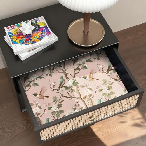 Peel and Stick Chinoiserie Vintage Wallpaper Removable Botanical Leaf Tree Bird Floral 17.7" x 236.22" Wall paper Self Adhesive Watercolor Contact Paper for Classroom Bedroom laundry room bathroom by Alzkkll - Used condition - Image 4