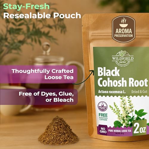 Image of 2 oz. Black Cohosh Tea Black Cohosh Root Herbal Tea (Actaea Racemosa) - 56g