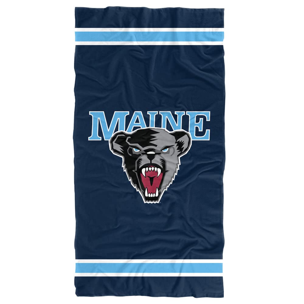 LOGOVISION University of Maine Beach Towel/Bath Towel, 30"x60" Stripes