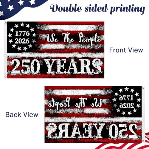 Image of 3x5 FT American Flag - Double-sided printing USA Flag with Bold Quote inchWe'll Put a Boot in Your As s It's the American Way inch,Made of Polyester,Vibrant Colors, Brass Grommets for Outdoor & Indoor Display (250TH-4)