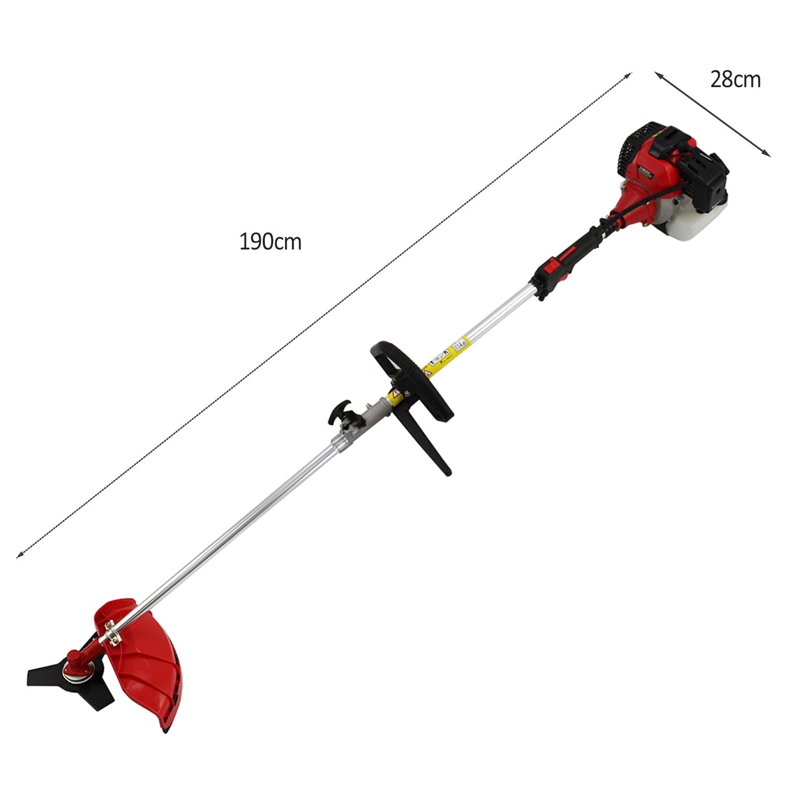Outils Multifonctions 5-en-1 Coupe-Herbe Taille-Haie à Essence Moteur 52cc 1,2 L - 5 Accessoires Jardinage Extérieur Entretien Haies Buissons [Kit EPI, Entonnoir & Outils Inclus]