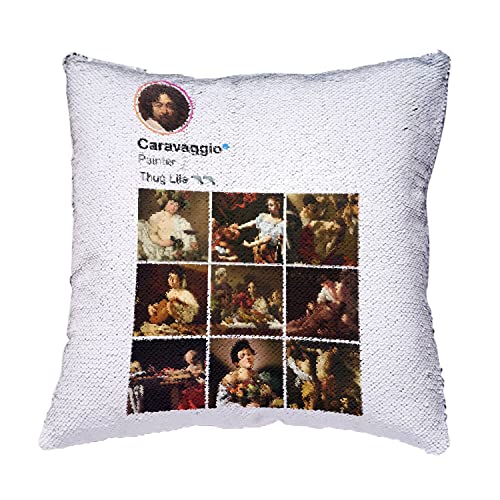 Coussin Sequin Noir Caravaggio Déco Salon Baroque - 4
