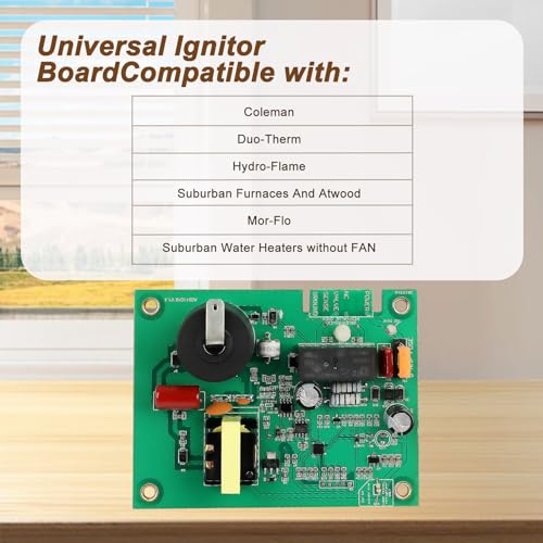Image of 816689021010 UIB S /UIB-S Circuit Board Compatible with Coleman /Duo-Therm /Hydro-Flame /Suburban Furnaces and Atwood /Mor-Flo /Suburban Water Heaters Without Fan, Replace Part Number 816689021010