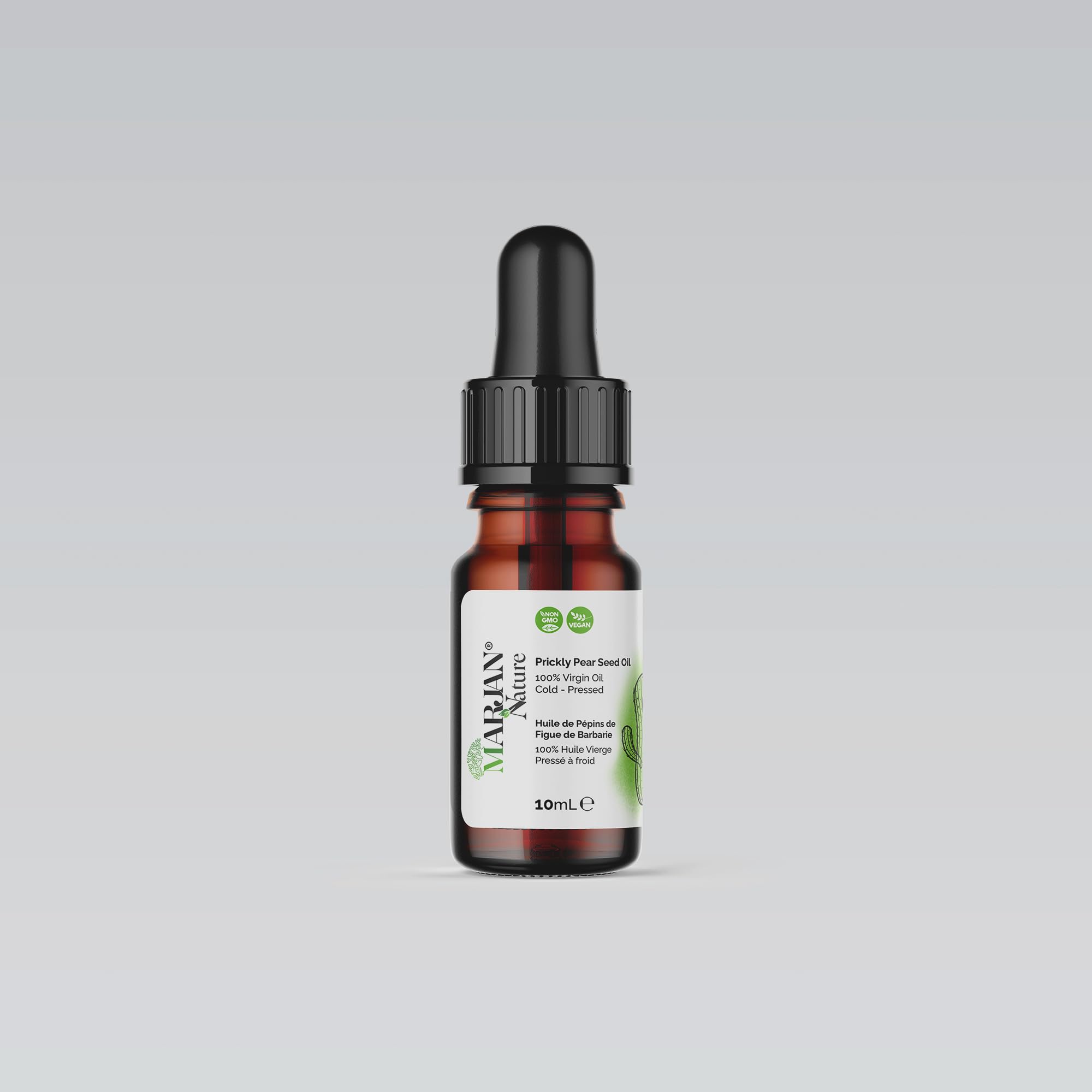 Prickly Pear Seed Oil 10ml | 100% Virgin & Natural | Cold Pressed | Anti-Aging | Skin | Skin Moisturizer | Revitalize Dry Skin | (Opuntia ficus-indica)