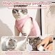 KAIYAYA Katzenbody Nach Op Erholungsanzug Kleidung Modal Recovery Kastration Katze Erholung Anzug für Spay Bauchwunden Weiblich Katzenbekleidung Nach Op Gewicht 2-4kg Katze Operation (Rosa)