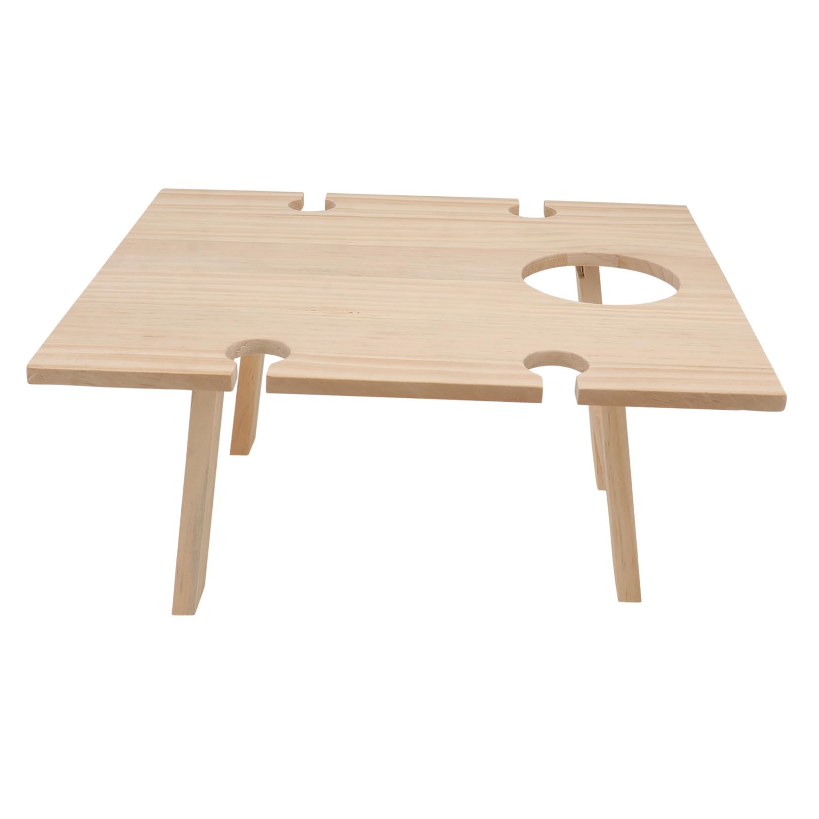 Table extérieure légère et pliable dotée de supports sécurisés pour verres à vin