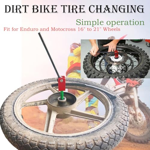 Image of Dirt Bike Tire Changing Tools for Enduro and Motocross Dirt Bike Tire Changer for 16 inch - 21 inch Wheels,20mm Axles Easy Tire Replacement (20mm Individual kit)