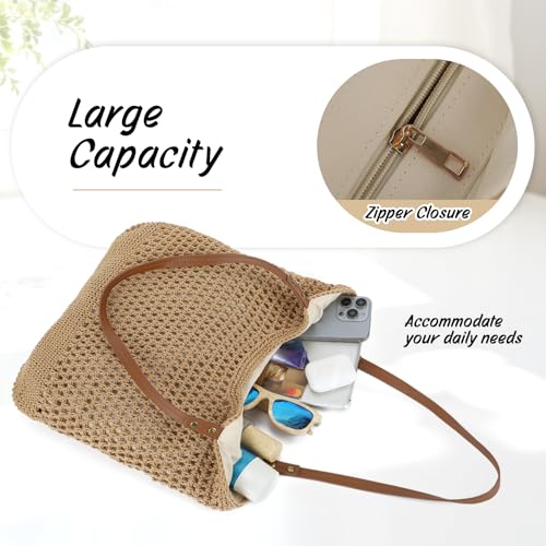 Bolsa de Playa Tejida para Mujer Estilo Boho 2026 miniatura 6