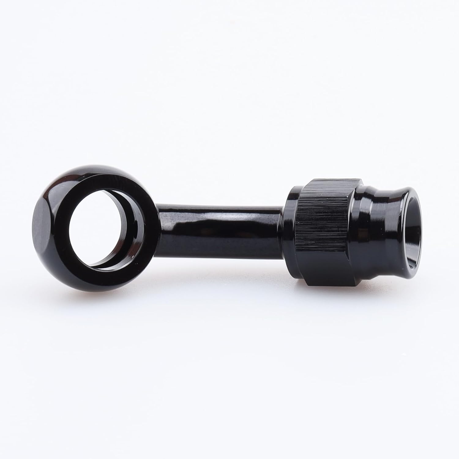 AC PERFORMANCE Aluminum Brake Fitting 45 Degree Banjo Eye Hole Diameter 10.2mm to -3 AN PTFE Hose End for Braided Brake Hose With Olive, Black