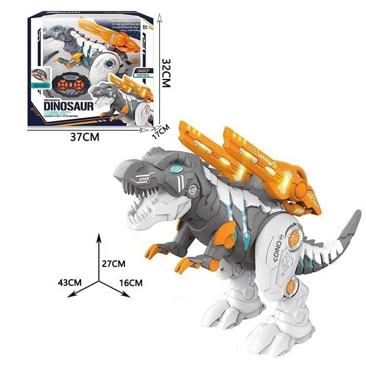 Image of Remote Control Mechanical Overlord Walking Dinosaur Toy RC Electric Plastic Multifunction Remote Control Dinosaur Robot with Light Music Christmas Gift boy Girls