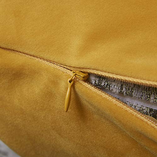 Image of JUSPURBET 16x24 Decorative Velvet Throw Pillow Covers Cases Set of 2,Gold | Modern Soft Cushion Covers with Hidden Zipper for Couch Sofa Bed Living Room Bedroom Home Decor