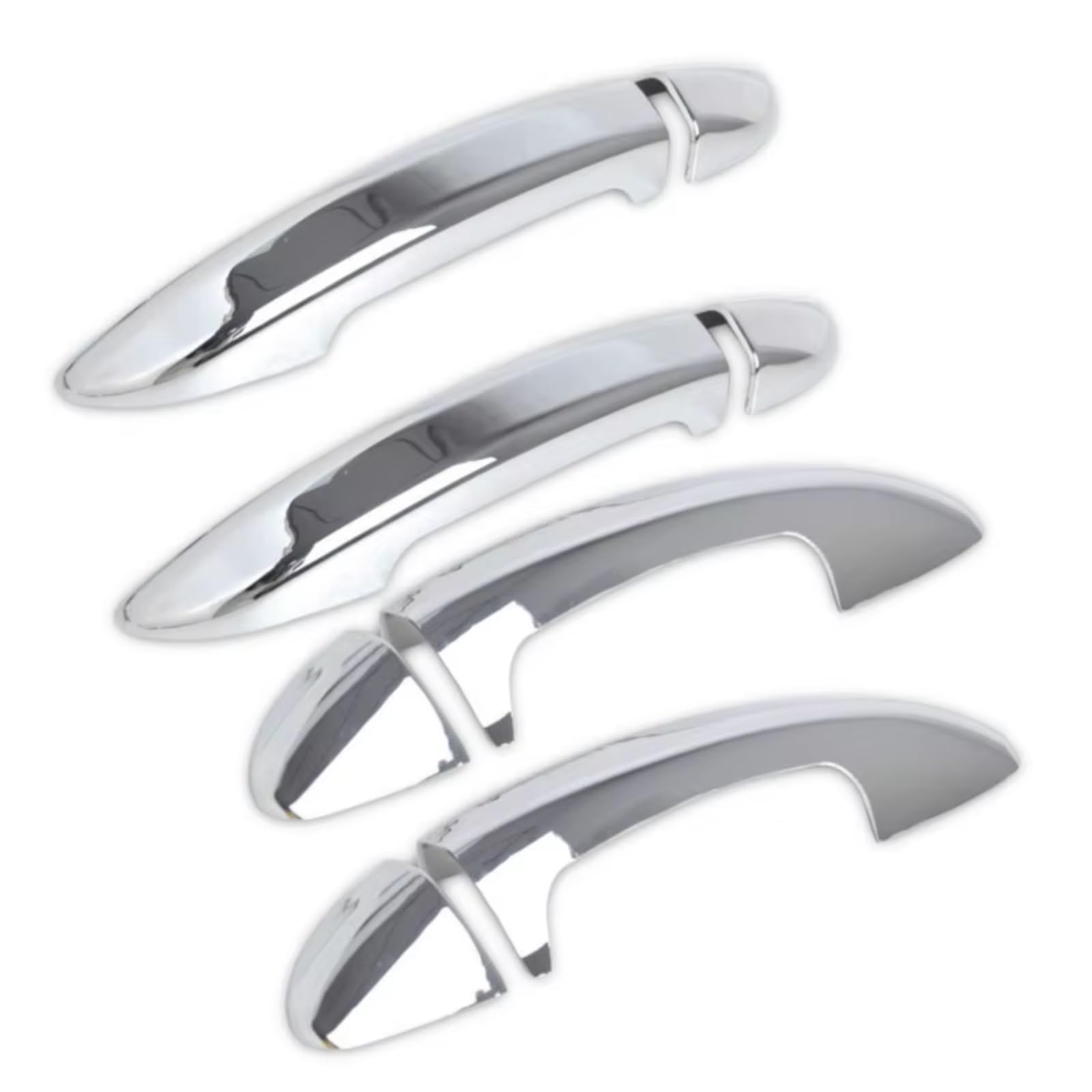 Dspolimv Silver Outer Door Handle Cap Compatible With Vw For Passat For Cc 2009-2016 Sedan Varian Chrome Carbon Fiber Car Door Handle Cover Trim Styling Accessories(Silver)