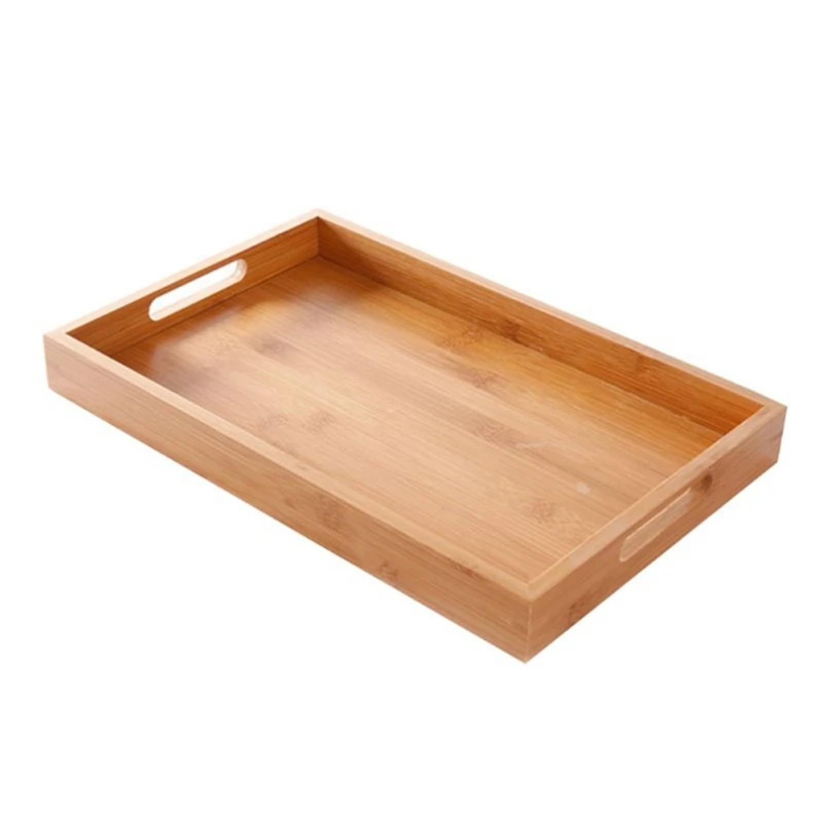 Bandeja organizadora para Servir, Bandeja de Almacenamiento con Asas para Cubiertos, cucharas, Utensilios de Cocina y teteras (Caqui, 38 x 25 x 5 cm)