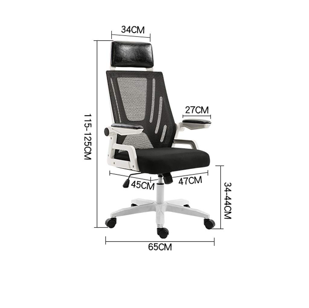 UWYTGF Ergonomic Office Chair Mesh Chair Heavy Duty Office Chair,Home Office Chair with Tilt Function and Position Lock,Black