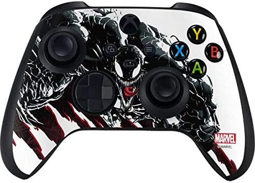 Skinit Decal Gaming Pores and skin Appropriate with Xbox Sequence X Controller – Formally Licensed Marvel Venom Slashes Design