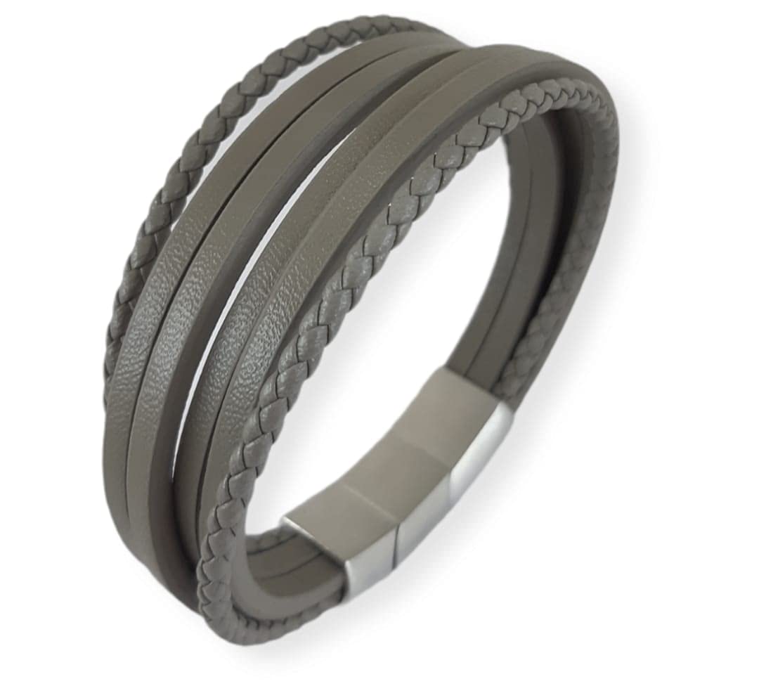 THICK BRAIDED LEATHER BRACELET TIME99