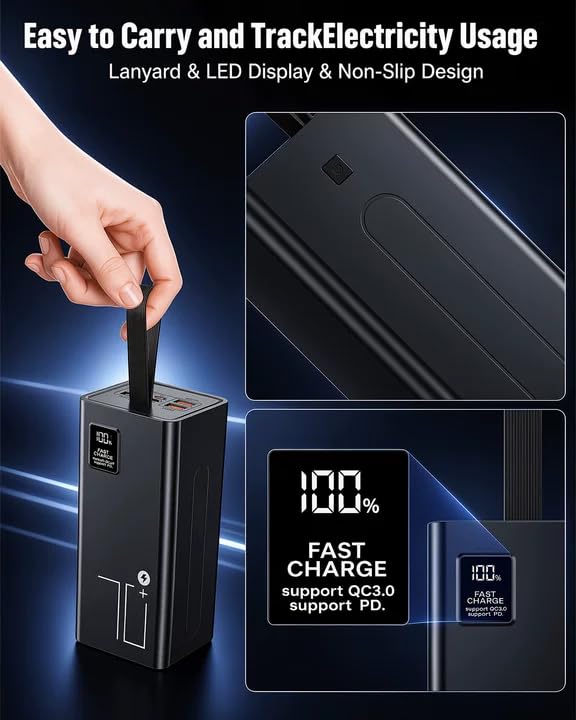große Powerbank 70000mAh, 30W Externe Handyakkus Schnellladen – Ansicht 6