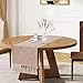 yuboo Boho Table Runner Short, Thanksving Fall Neutral Coffee Table Runner Burlap Wide Table Runners 48 inches Long fit for Breakfast Table (15x55 Tassels Included)