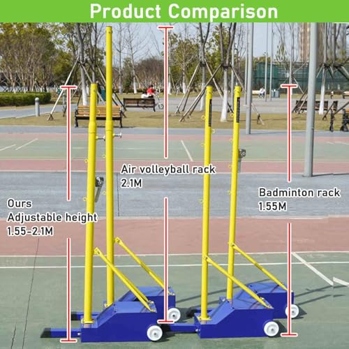 Rete portatile per pallavolo e badminton con supporto, altezza regolabile per sport indoor e outdoor, giardino, giochi in cortile